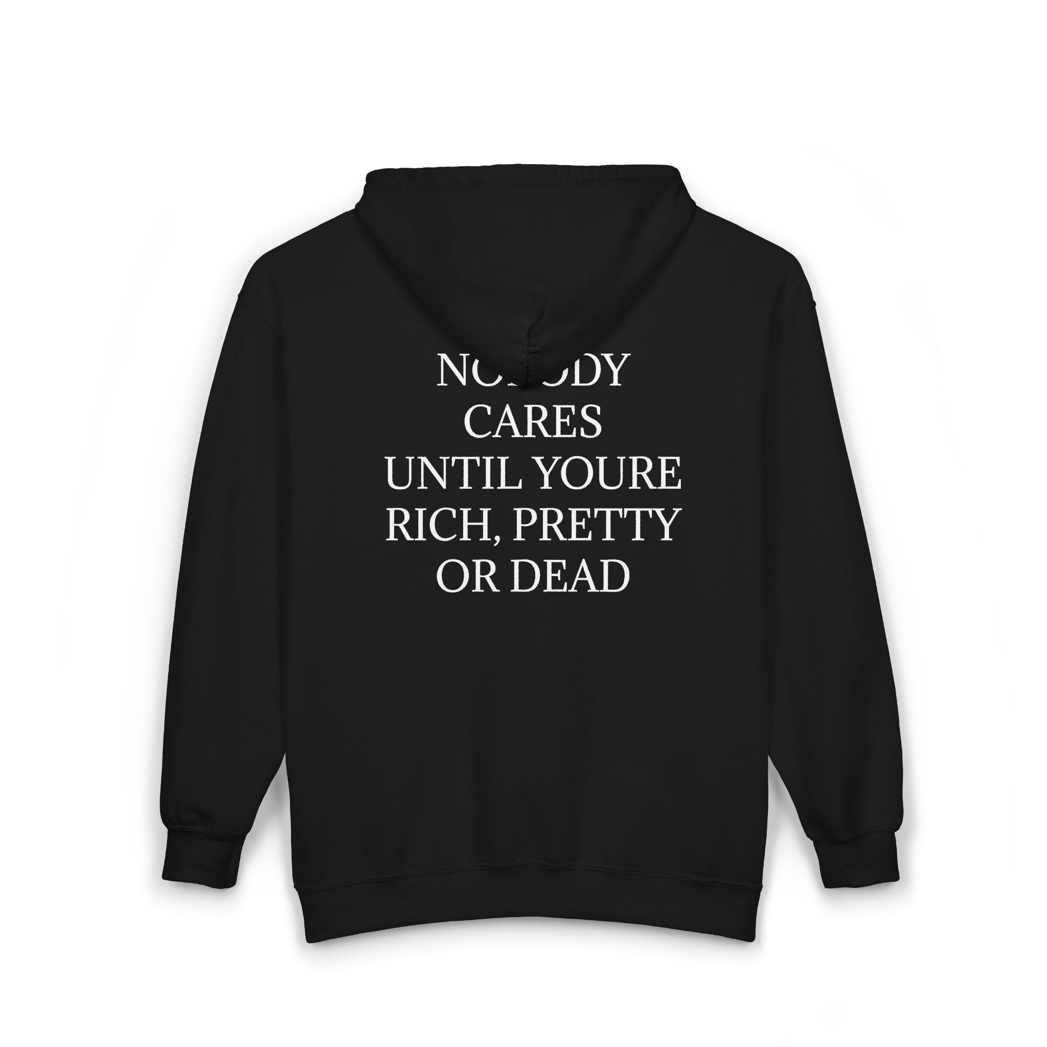 "nobody cares" Zip Hoodie - licked