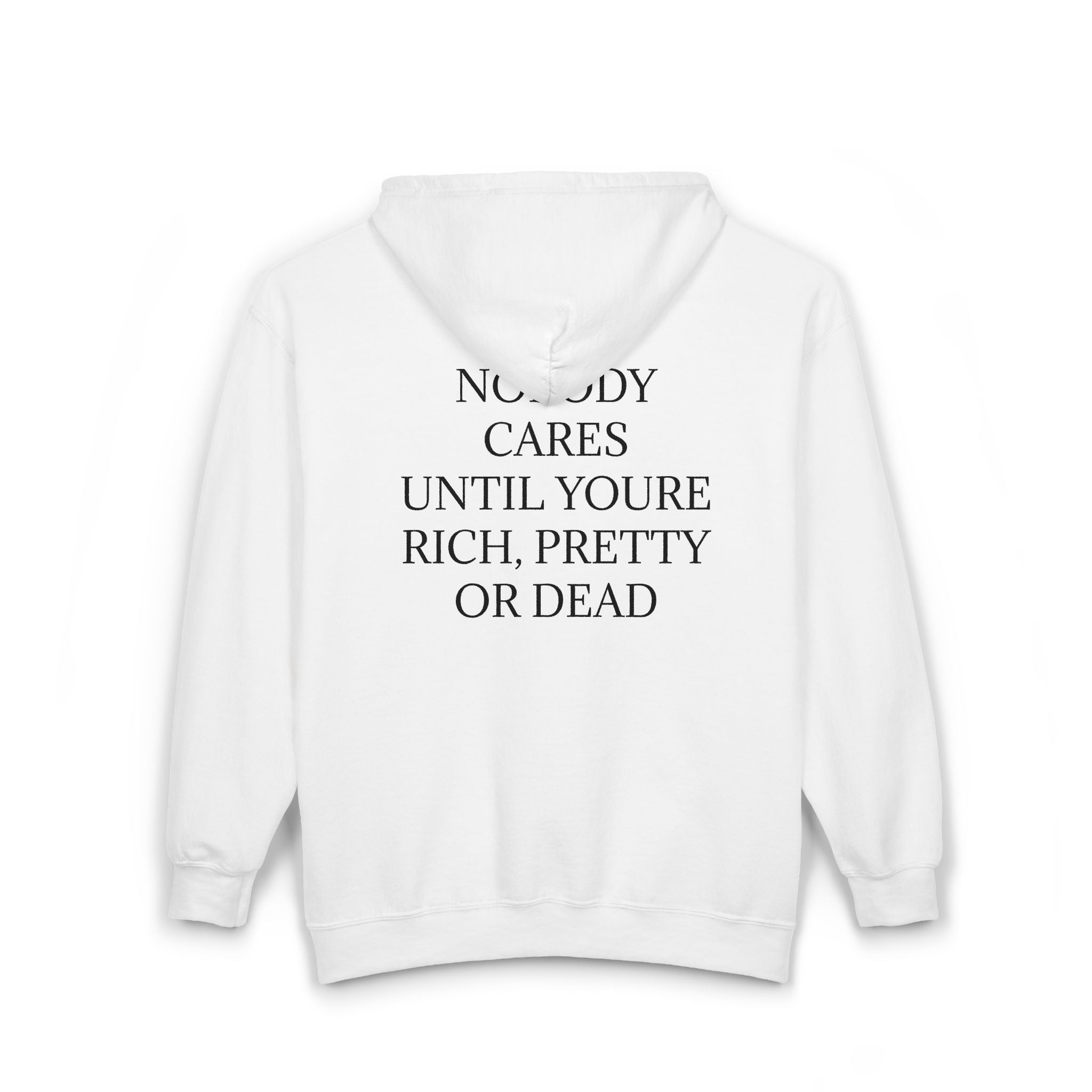 "nobody cares" Zip Hoodie - licked