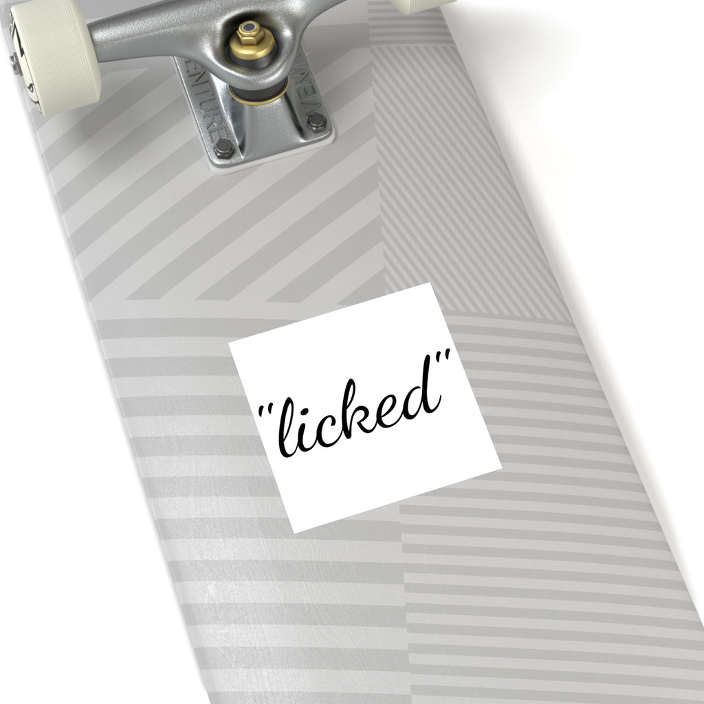 "licked" Sticker